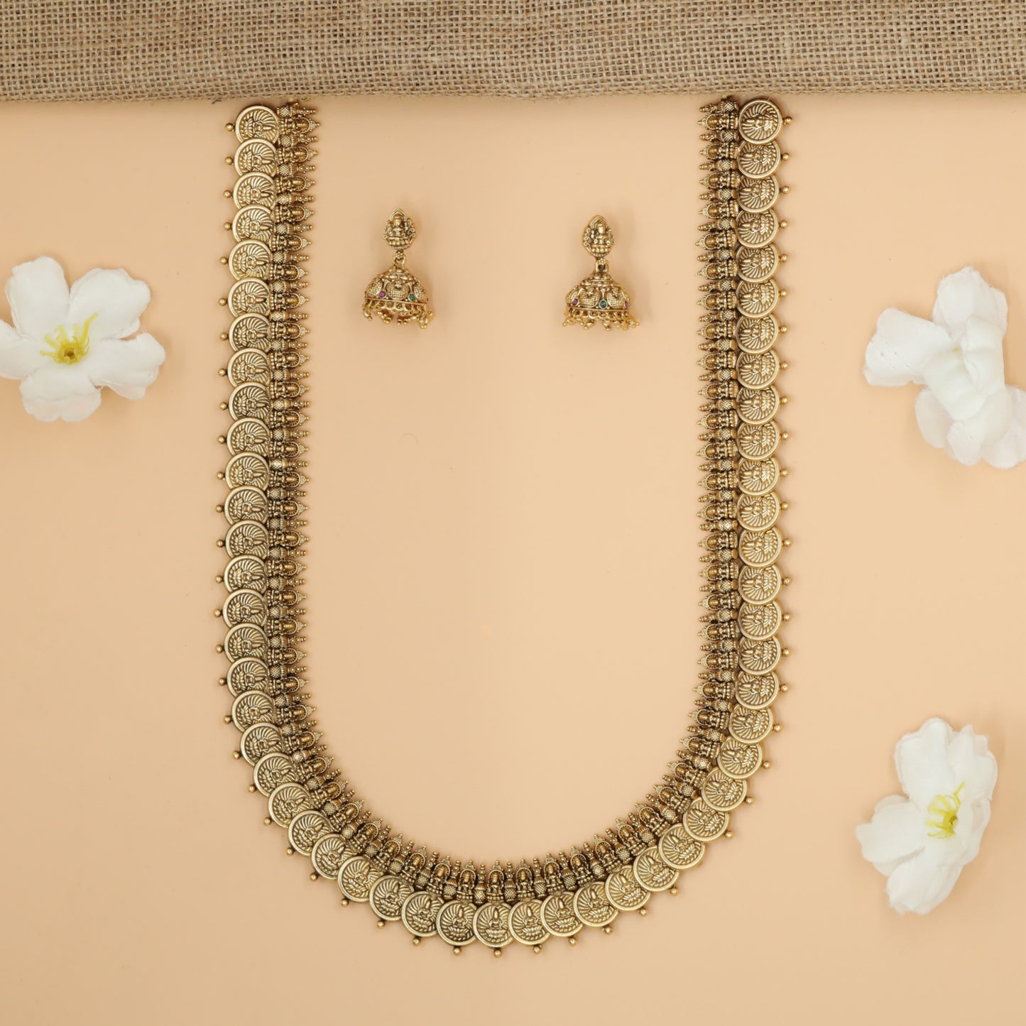 Royal Antique Long Haara with Intricate Coin and Fanwork Detailing