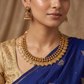 Antique Lakshmi Coin Necklace with Heritage Temple Detailing
