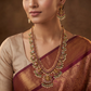 Vintage-Inspired Temple Long Haara with Lakshmi Statement Design