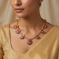 Handcrafted Paisley Jadau Necklace with Centre Medallion