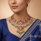 Grand Peacock Jadau Necklace with Chand Pendant