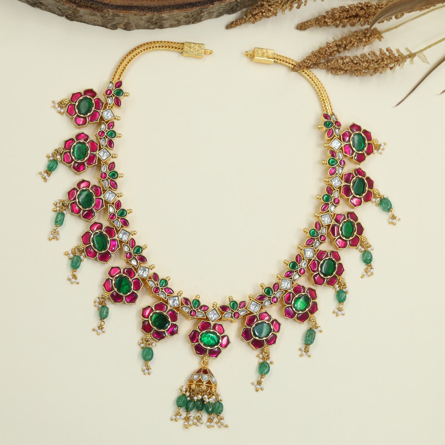 Signature Jadau Necklace with Bloom Inspired Design