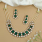 Statement Kundan Beads Necklace with Layered Oval Setting