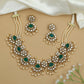 Grand Kundan Pearl Beads Necklace with Floral Links