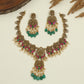 Grand Lakshmi Jadau Necklace with Pearl Fringe