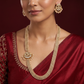 Elegant Jadau Long Haara with Statement Centre