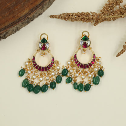 Luxury Jadau Chandbali Statement Hangings