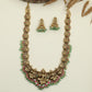 Temple Ceremony Antique Long Haara with Lakshmi and Peacock Styling