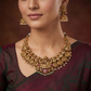 Temple Ceremony Antique Necklace with Intricate Peacock Composition