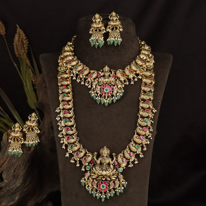 Traditional Antique Combo Set with Ornate Temple Links