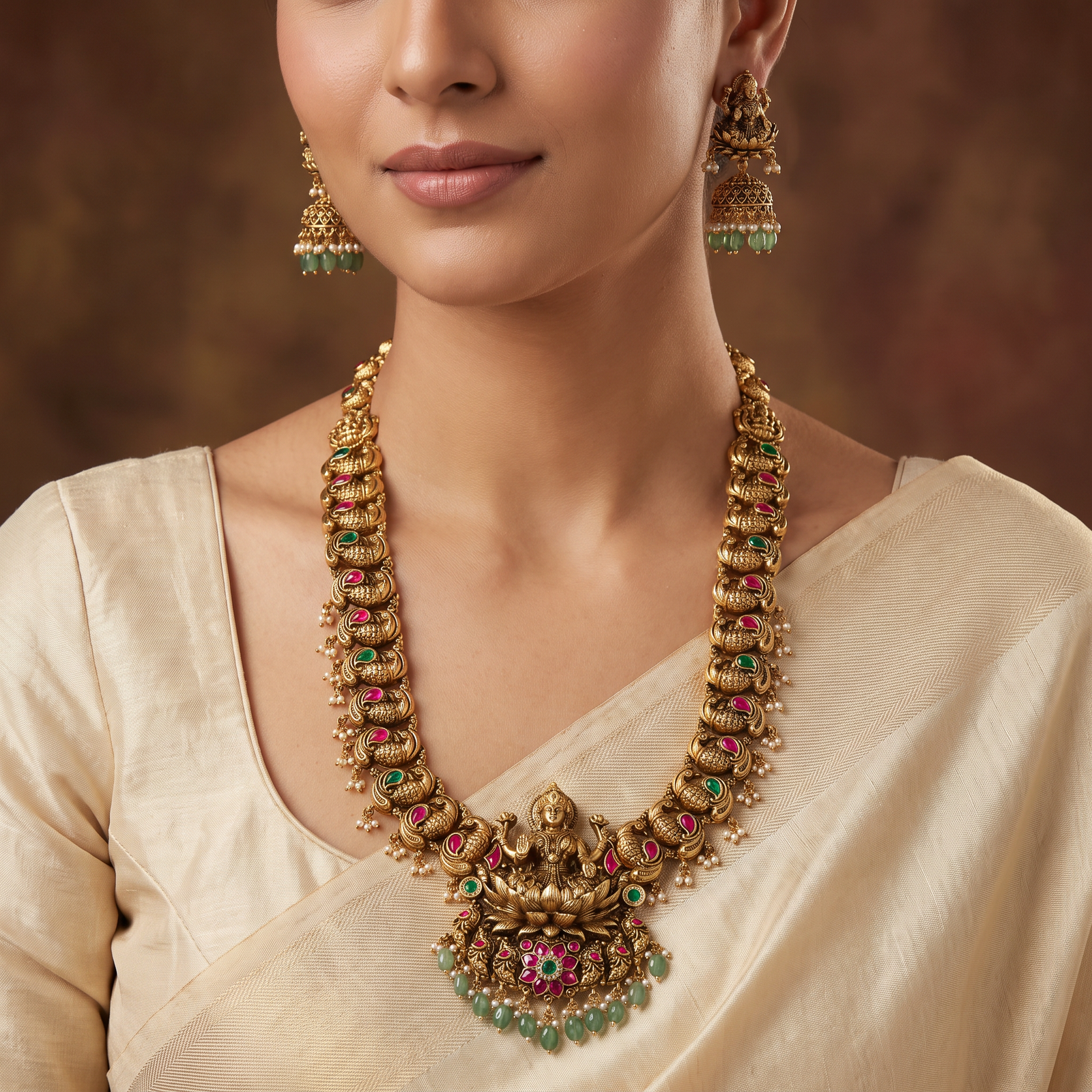 Refined Tradition Antique Long Haara with Lakshmi Heritage Links