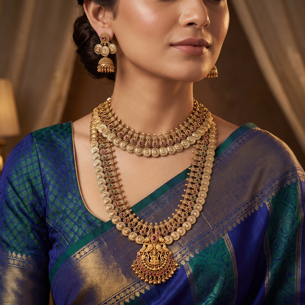 Bridal Antique Combo Set with Traditional Coin Links
