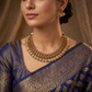 Lakshmi Coin Antique Necklace Set with Floral Openwork