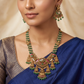 Devotional Collection Antique Necklace with Handcrafted Lakshmi Pendant