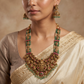 Traditional Antique Temple Long Haara with Timeless Peacock Heritage Appeal