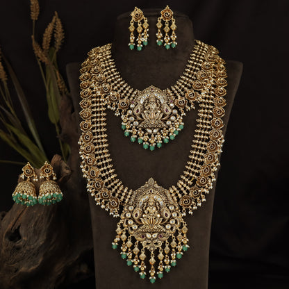 Lakshmi Statement Antique Combo Set with Scroll Links