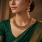Antique Crescent Link Necklace Set with Heritage Craftsmanship
