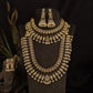 Temple Bell Link Antique Combo Set with Lakshmi Pendants