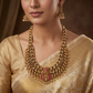 Grand Antique Temple Long Haara with Intricate Peacock Links