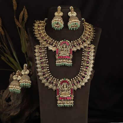 Heritage Antique Combo Set with Lakshmi Shrine Pendants