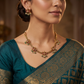 Braided Antique Necklace Set with Decorative Jumka Charms