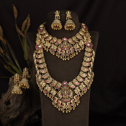 Masterpiece Antique Combo Set Featuring Lakshmi Temple Pendants