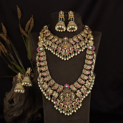 Masterpiece Antique Combo Set with Lakshmi Temple Pendants