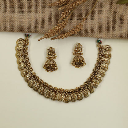 Classic Antique Necklace Set with Heritage Coin Statement
