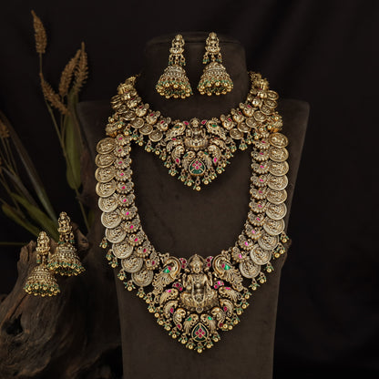 Masterpiece Antique Combo Set Featuring Lakshmi Temple Pendants