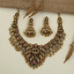Antique Lakshmi Peacock Necklace Set with Handcrafted Detailing