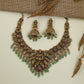 Handcrafted Antique Necklace with Lakshmi and Peacock Craftsmanship