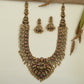 Grand Antique Peacock Long Haara Set with Pendant