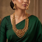 Grand Antique Peacock Long Haara Set with Pendant