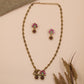 Radiant Antique Parrot Chain with Handcrafted Floral Centre Pendant