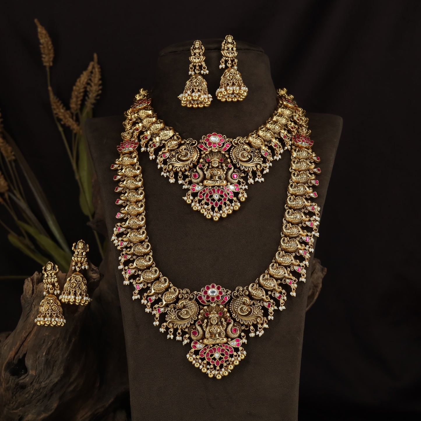 Premium Antique Combo Set with Lakshmi Ceremony Design