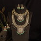 Premium Antique Combo Set with Circular Peacock Pendant Design