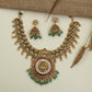 Royal Antique Necklace with Traditional Coin and Peacock Detailing