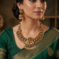 Signature Antique Peacock Necklace Set with Temple Links