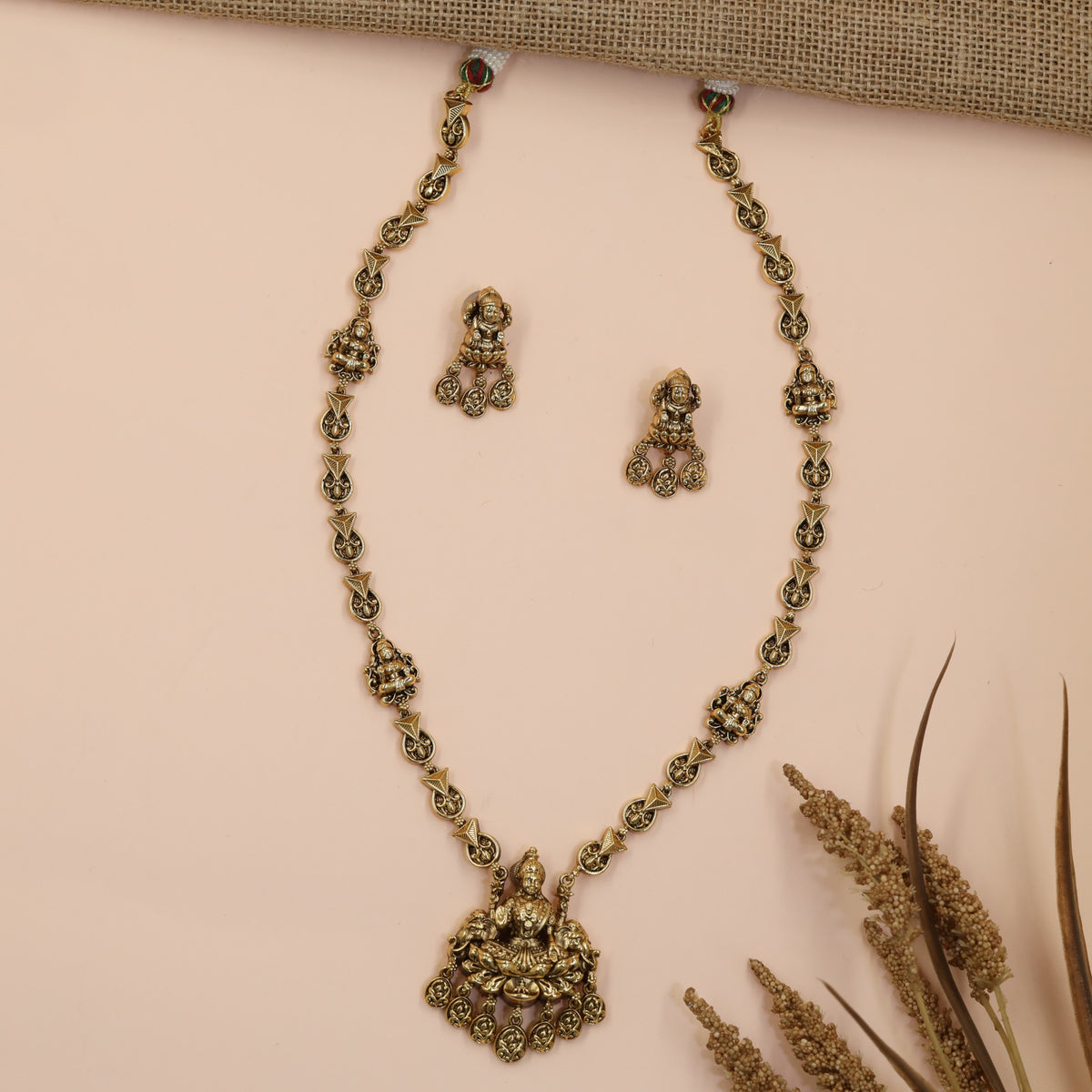 Traditional Lakshmi Antique Long Haara Set