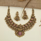 Premium Antique Necklace with Peacock Links and Lakshmi Centerpiece