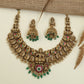 Premium Antique Necklace with Peacock Links and Lakshmi Centerpiece