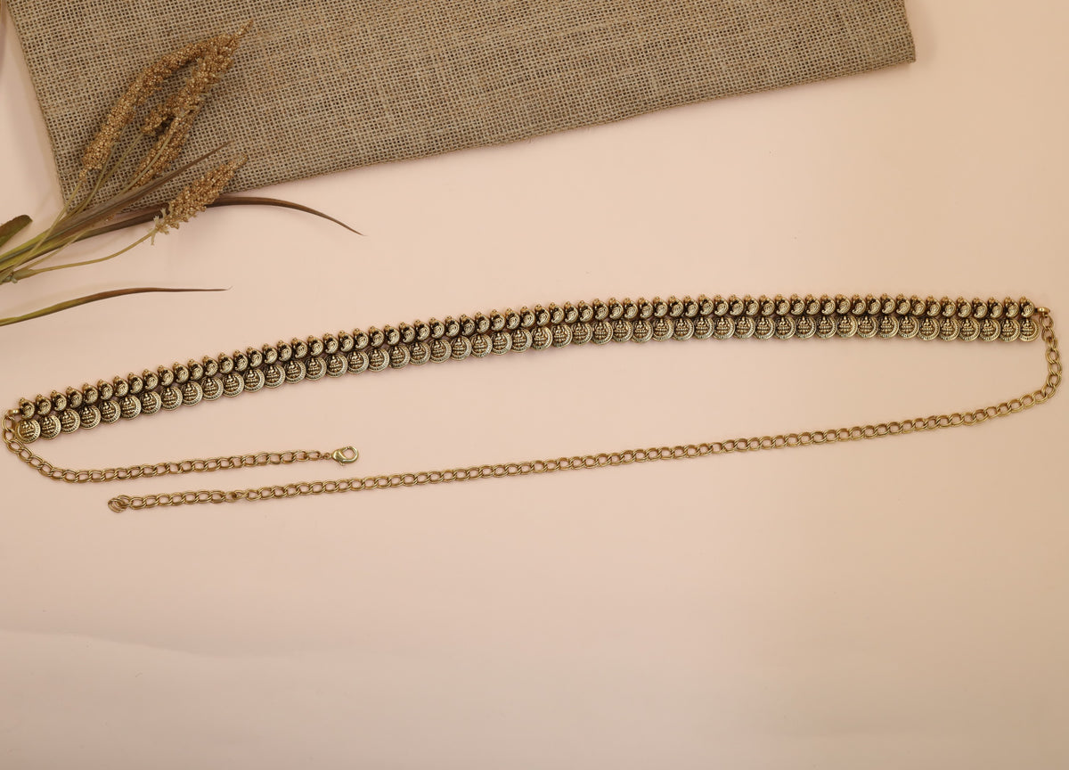 Traditional Antique Temple Coin Waist Belt