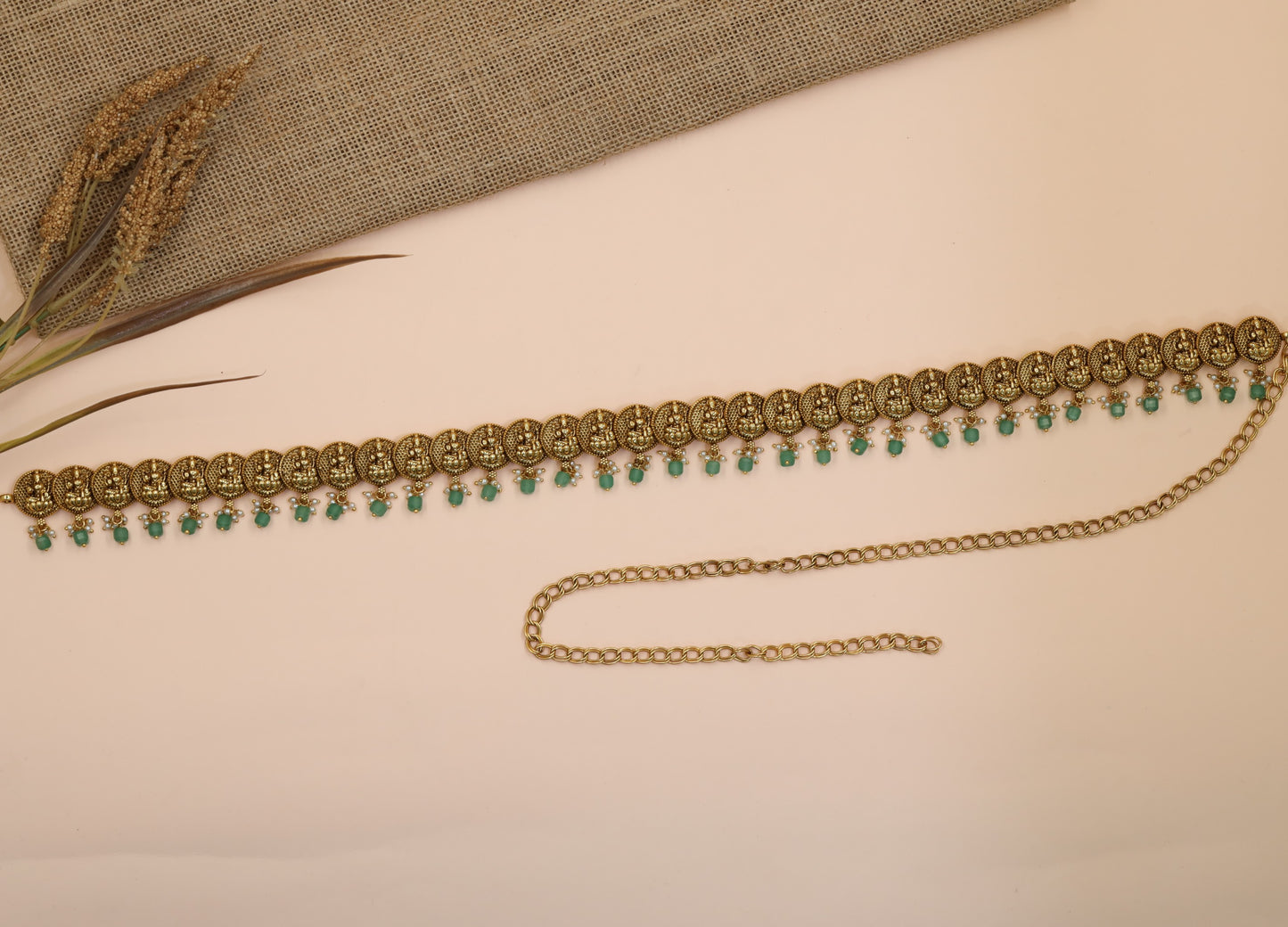 Signature Antique Waist Belt Featuring Temple Coin Elegance