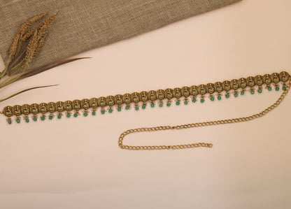 Signature Antique Waist Belt with Temple Coin Design