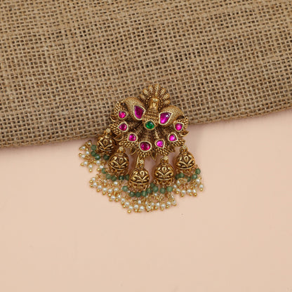 Heritage Antique Peacock Bille with Ornamental Detailing