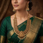 Royal Gajalakshmi Antique Long Haara Set with Coin Border