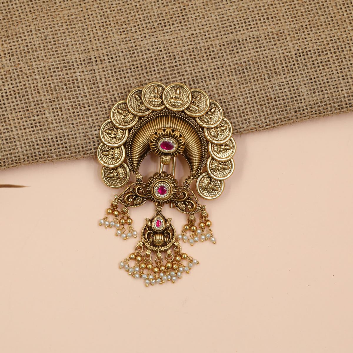 Signature Antique Coin Bille with Temple Craftsmanship
