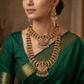 Grand Lakshmi Antique Combo Set with Peacock Links