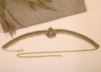 Divine Antique Waist Belt with Lakshmi Centrepiece