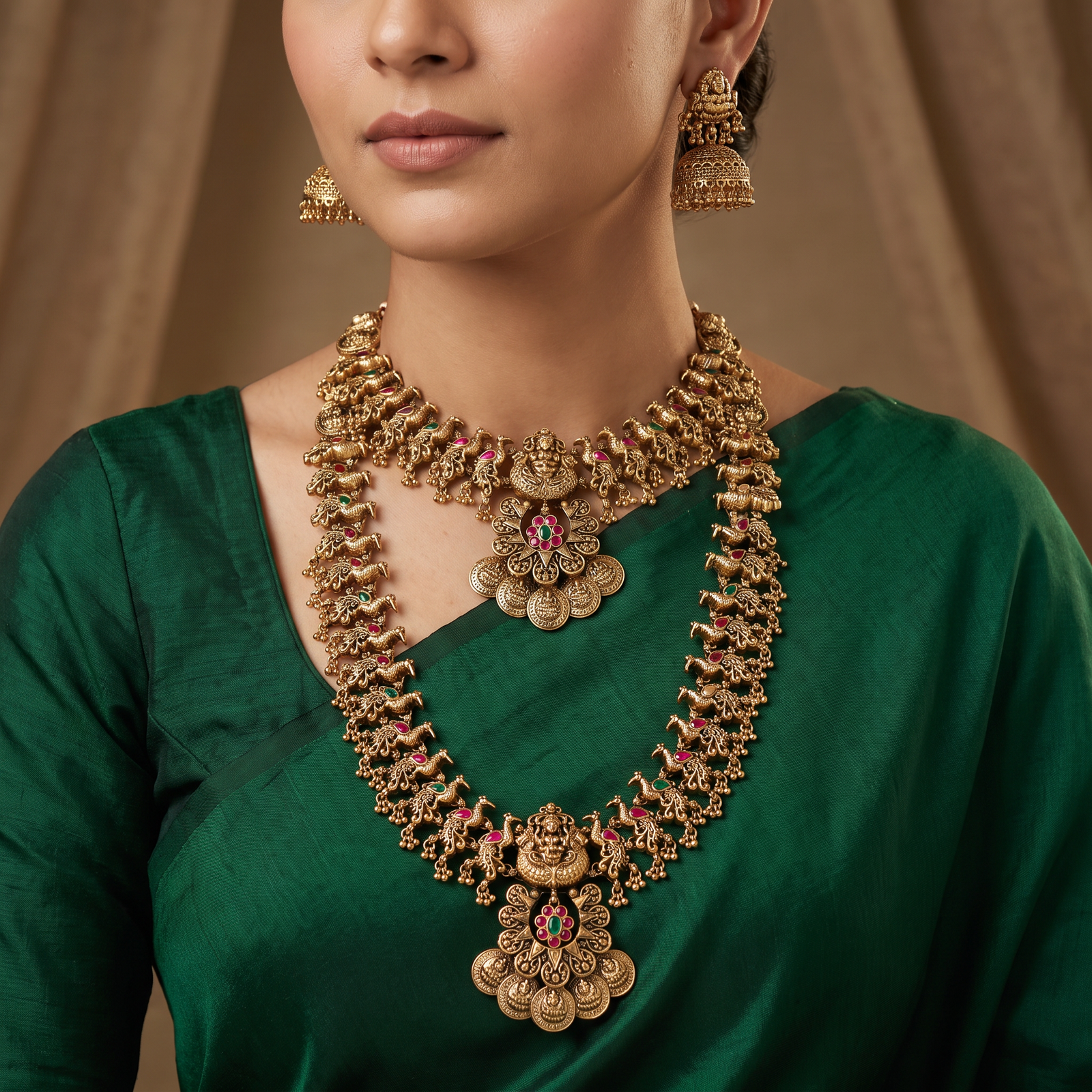 Grand Antique Combo Set with Lakshmi Heritage Ensemble